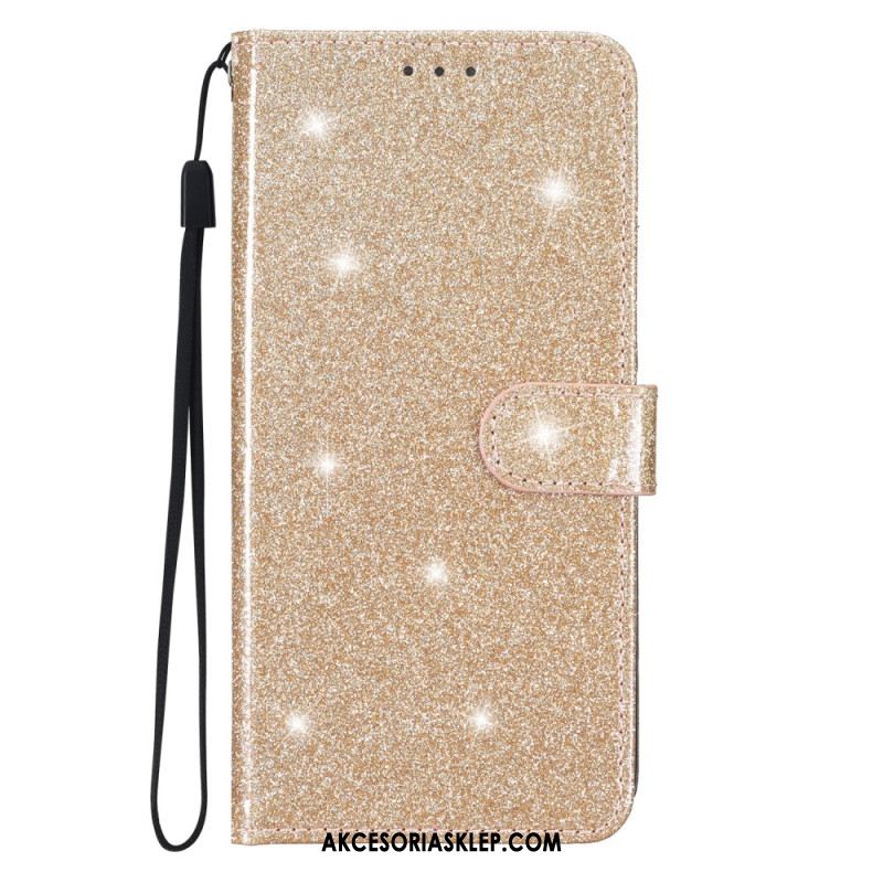 Etui Folio Samsung Galaxy A15 5g Cekiny Z Paskami Etui Ochronne