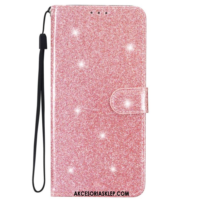 Etui Folio Samsung Galaxy A15 5g Cekiny Z Paskami Etui Ochronne