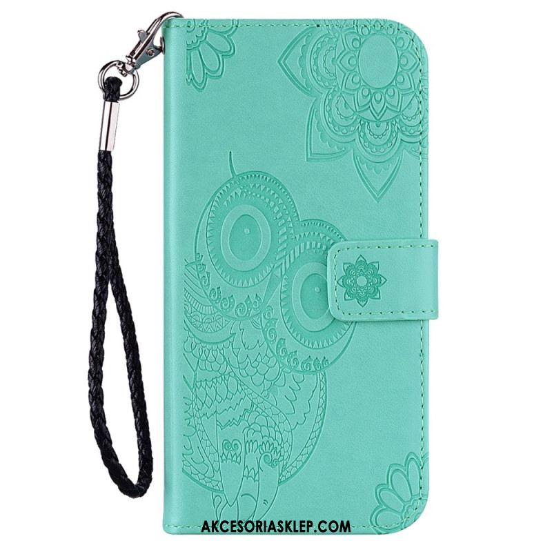 Etui Folio Samsung Galaxy A15 Wzór Sowy Z Paskiem Etui Ochronne