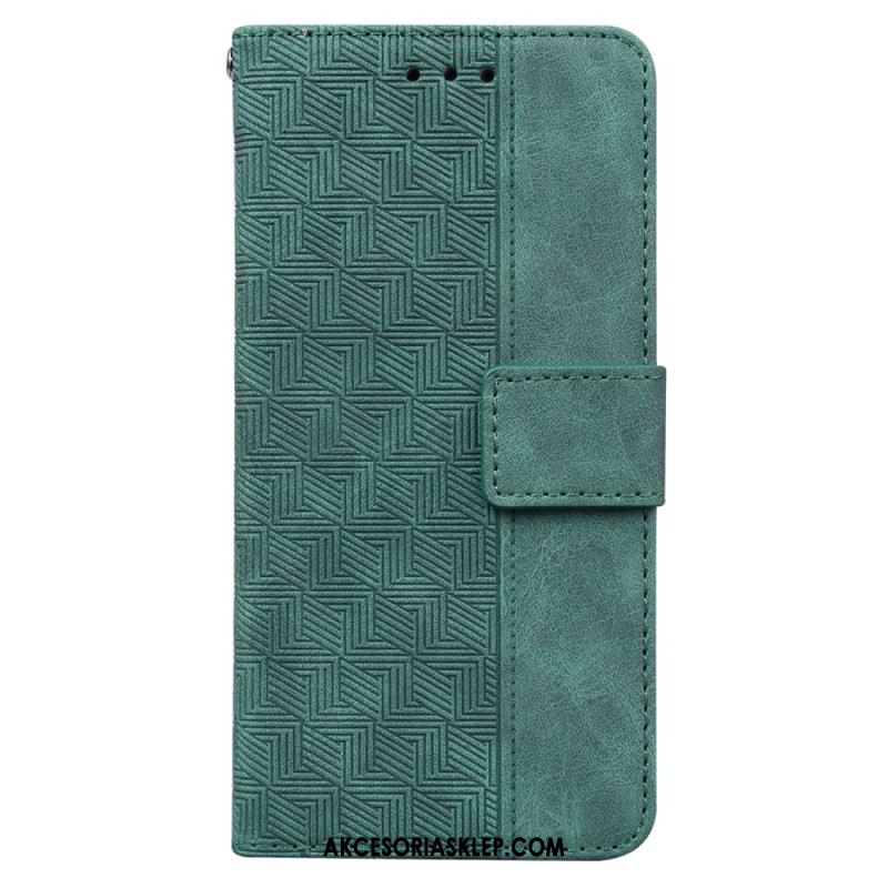 Etui Folio Samsung Galaxy A15 Wzór Tkanego Paska