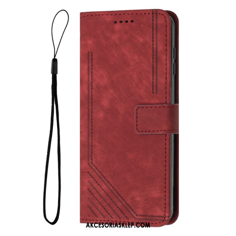 Etui Folio Samsung Galaxy A16 5g Drukowane Linie