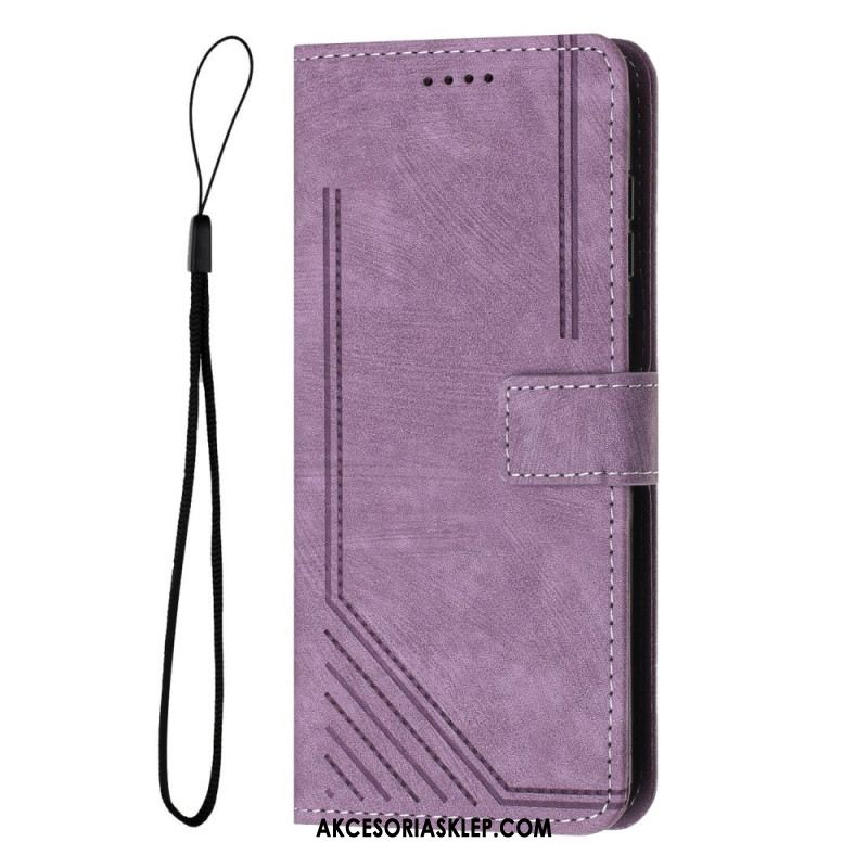 Etui Folio Samsung Galaxy A16 5g Drukowane Linie