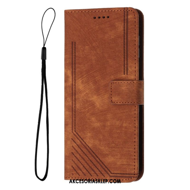 Etui Folio Samsung Galaxy A16 5g Drukowane Linie