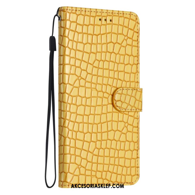 Etui Folio Samsung Galaxy A16 5g Efekt Krokodyla Etui Ochronne