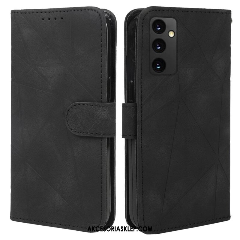 Etui Folio Samsung Galaxy A16 5g Linie Z Efektem Zamszu