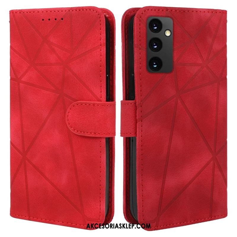 Etui Folio Samsung Galaxy A16 5g Linie Z Efektem Zamszu