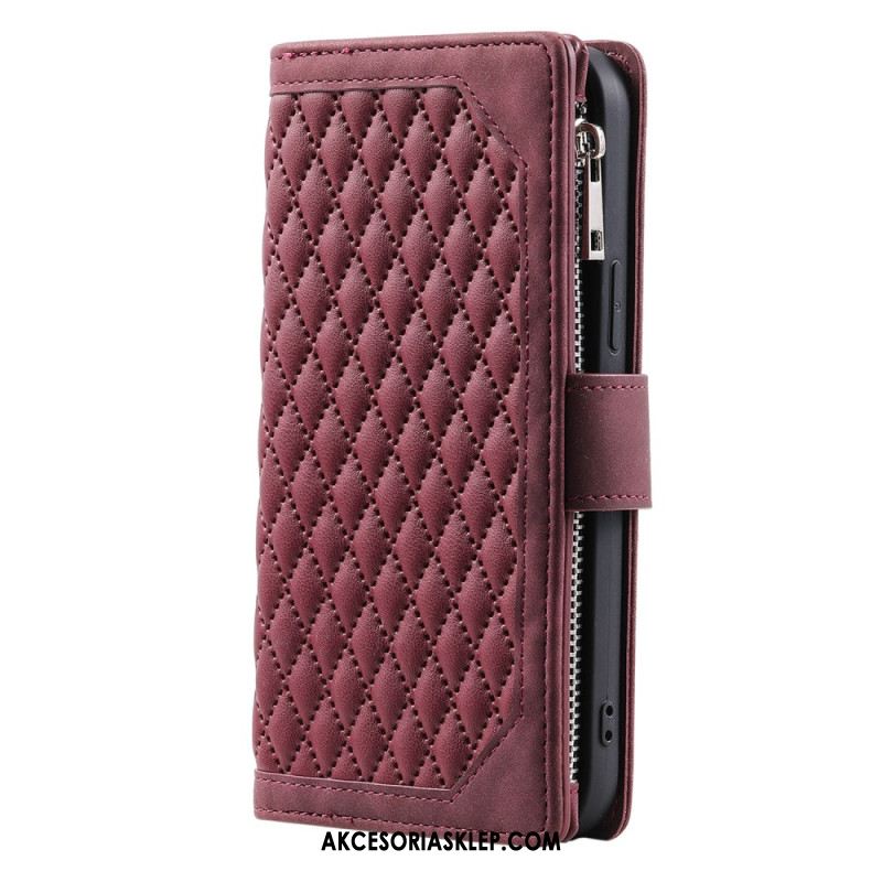 Etui Folio Samsung Galaxy A16 5g Pikowany Portfel Etui Ochronne