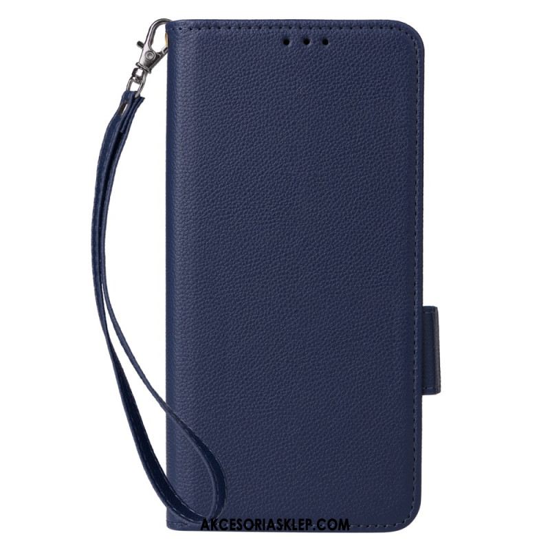 Etui Folio Samsung Galaxy A16 5g Tekstura Liczi Z Paskiem