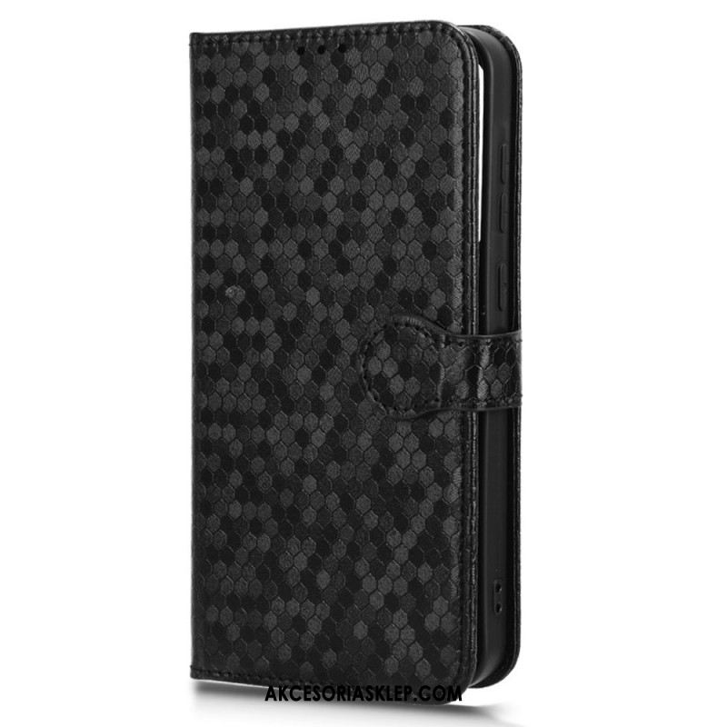 Etui Folio Samsung Galaxy A55 5g Błyszczący Pasek W Kropki Etui Ochronne