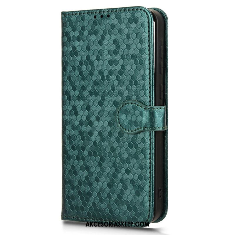 Etui Folio Samsung Galaxy A55 5g Błyszczący Pasek W Kropki Etui Ochronne