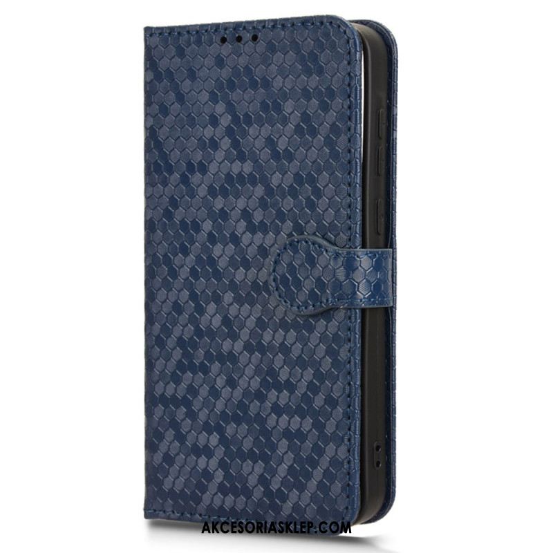 Etui Folio Samsung Galaxy A55 5g Błyszczący Pasek W Kropki Etui Ochronne