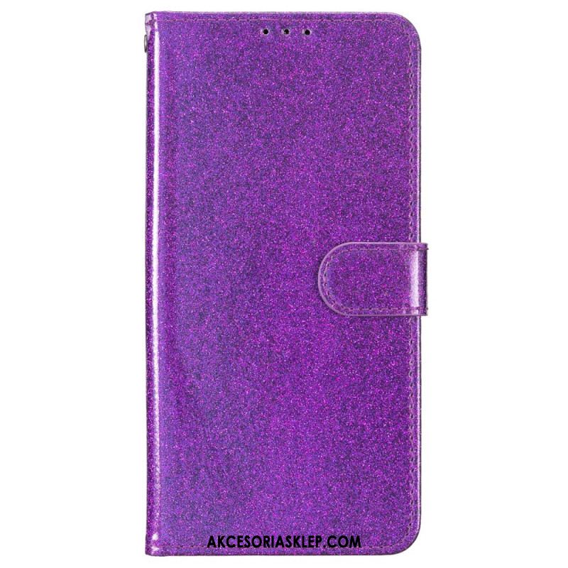 Etui Folio Samsung Galaxy A55 5g Cekinowy Pasek Etui Ochronne