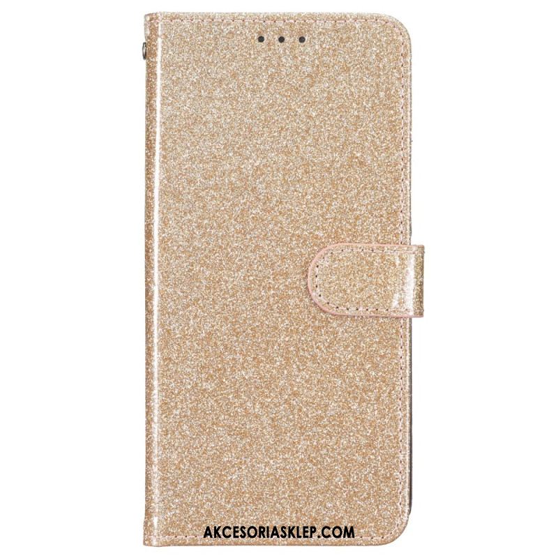 Etui Folio Samsung Galaxy A55 5g Cekinowy Pasek Etui Ochronne