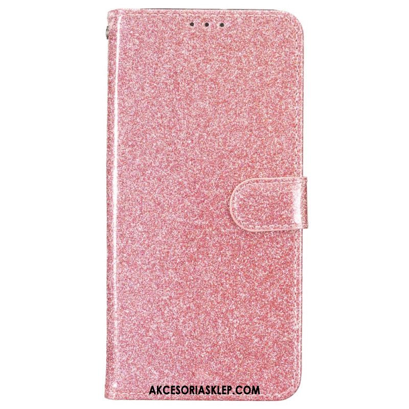 Etui Folio Samsung Galaxy A55 5g Cekinowy Pasek Etui Ochronne