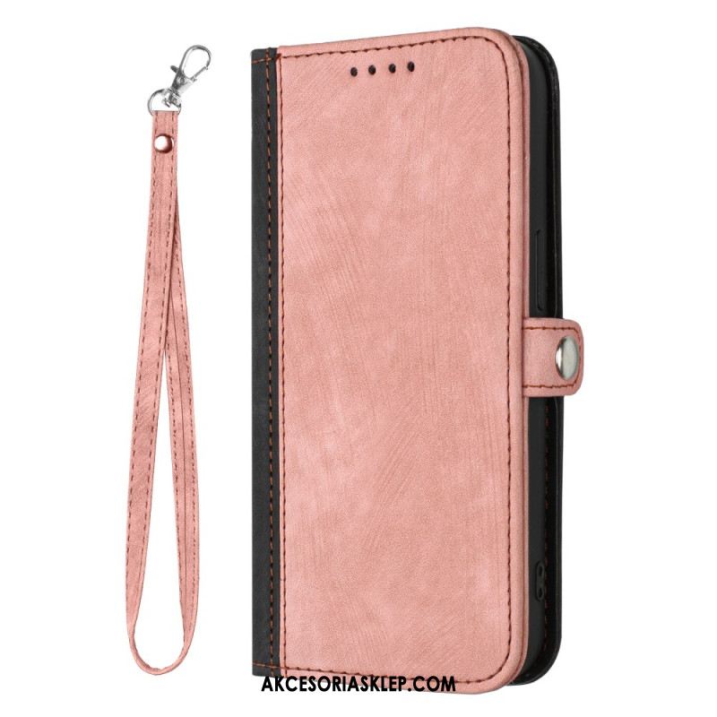 Etui Folio Samsung Galaxy A55 5g Dwukolorowy I Z Paskiem Etui Ochronne