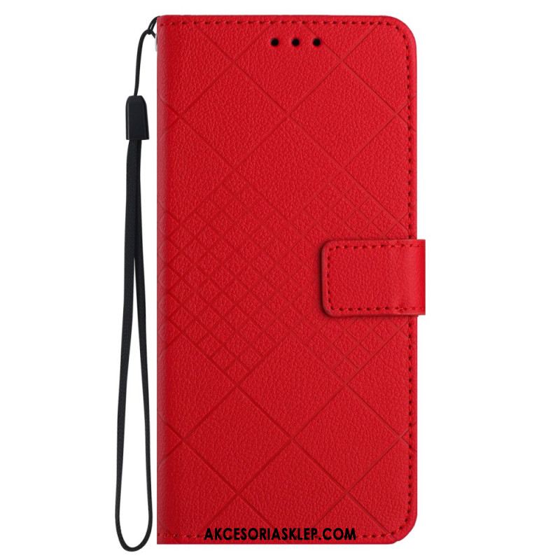 Etui Folio Samsung Galaxy M55 5g Tekstura Diamentu Liczi