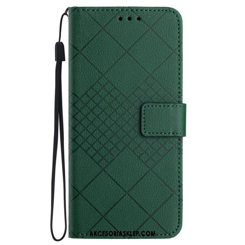 Etui Folio Samsung Galaxy M55 5g Tekstura Diamentu Liczi