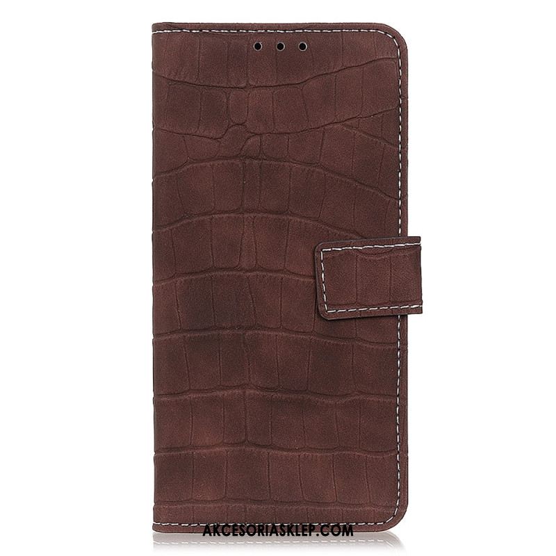 Etui Folio Samsung Galaxy S24 5g Efekt Skóry Krokodyla