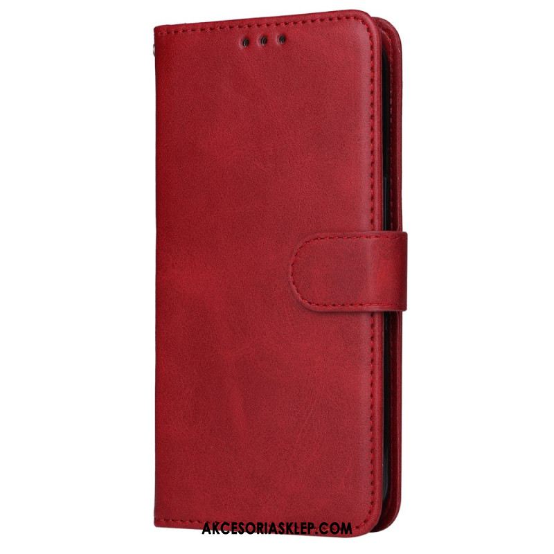 Etui Folio Samsung Galaxy S24 5g Efekt Skóry Z Paskiem Etui Ochronne