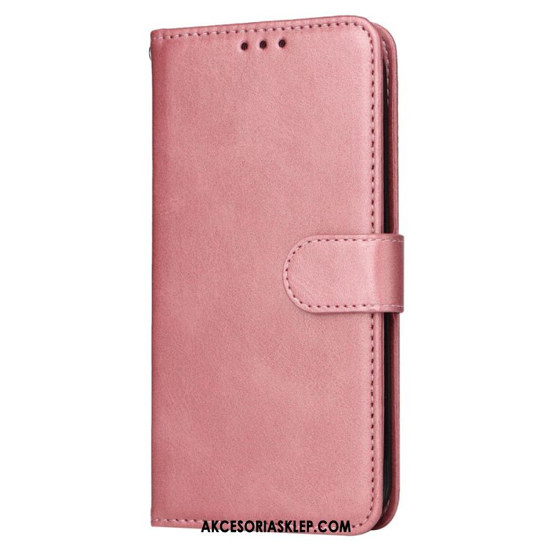 Etui Folio Samsung Galaxy S24 5g Efekt Skóry Z Paskiem Etui Ochronne