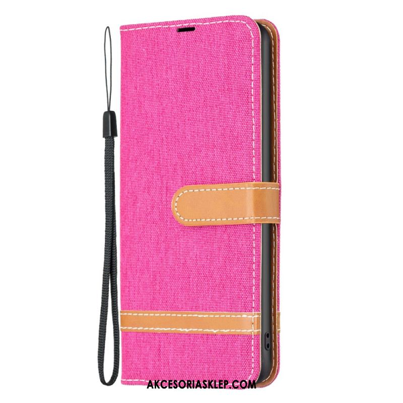 Etui Folio Samsung Galaxy S24 5g Tkanina Z Paskiem