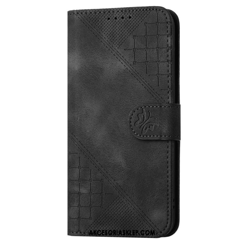 Etui Folio Samsung Galaxy S24 Fe Linie Motylkowe I Smycze Etui Ochronne