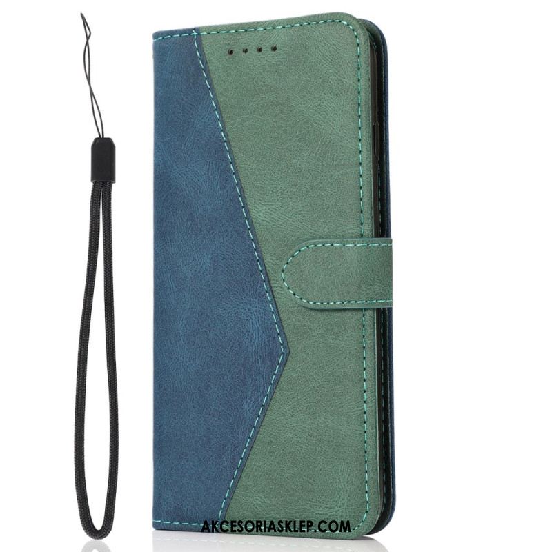 Etui Folio Samsung Galaxy S24 Ultra 5g Dwukolorowy Z Paskiem