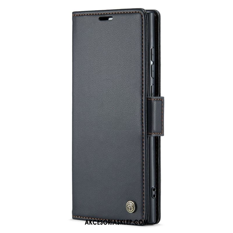 Etui Folio Samsung Galaxy S24 Ultra 5g Tekstura Liczi Caseme Etui Ochronne