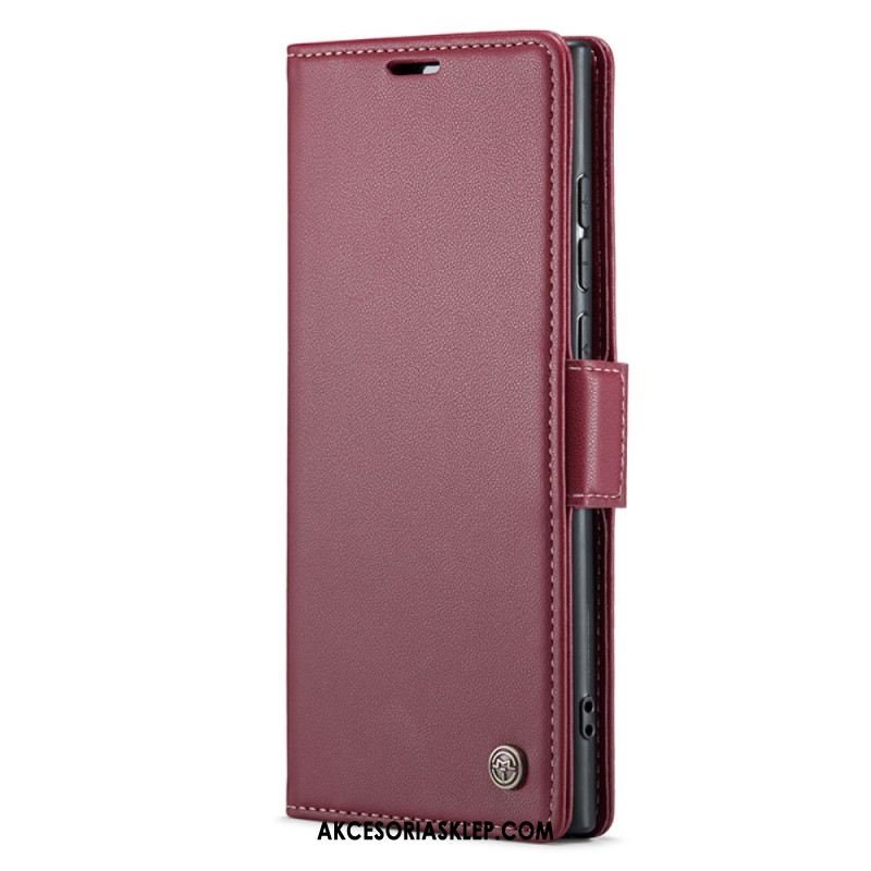 Etui Folio Samsung Galaxy S24 Ultra 5g Tekstura Liczi Caseme Etui Ochronne