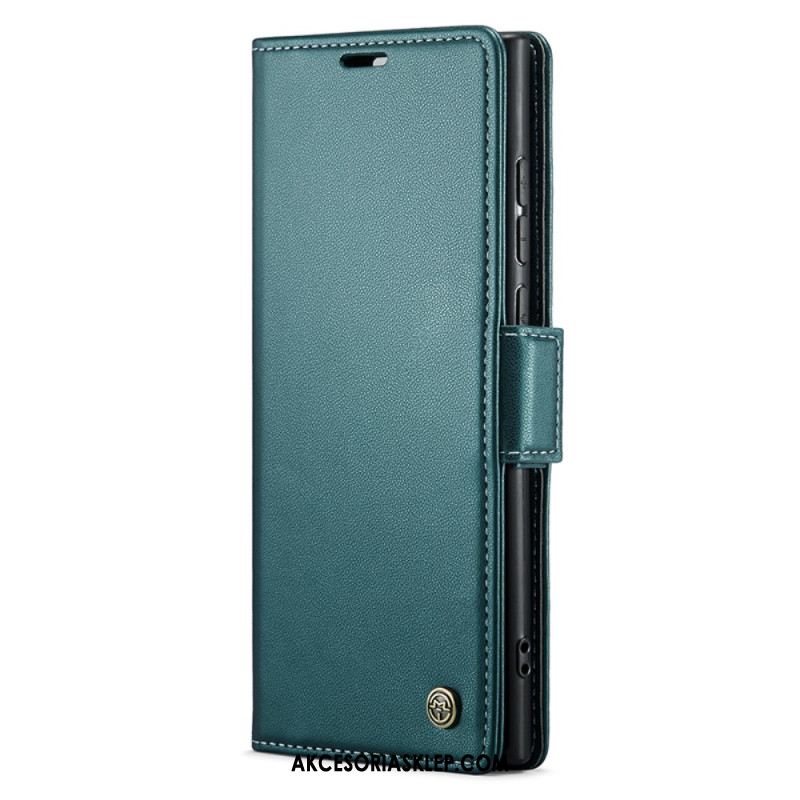 Etui Folio Samsung Galaxy S24 Ultra 5g Tekstura Liczi Caseme Etui Ochronne