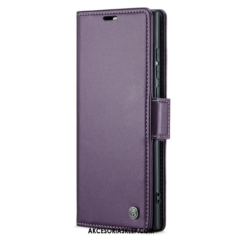 Etui Folio Samsung Galaxy S24 Ultra 5g Tekstura Liczi Caseme Etui Ochronne