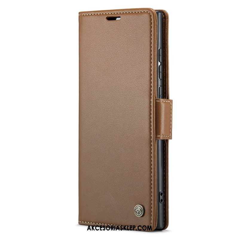 Etui Folio Samsung Galaxy S24 Ultra 5g Tekstura Liczi Caseme Etui Ochronne