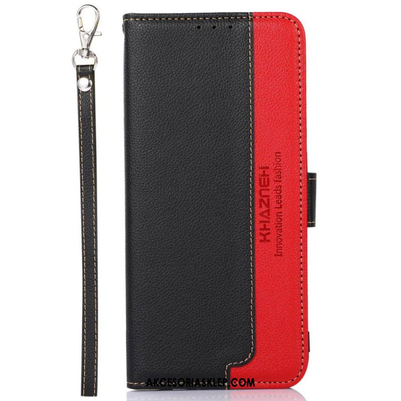 Etui Folio Samsung Galaxy S24 Ultra 5g Z Blokadą Rfid Khazneh Etui Ochronne