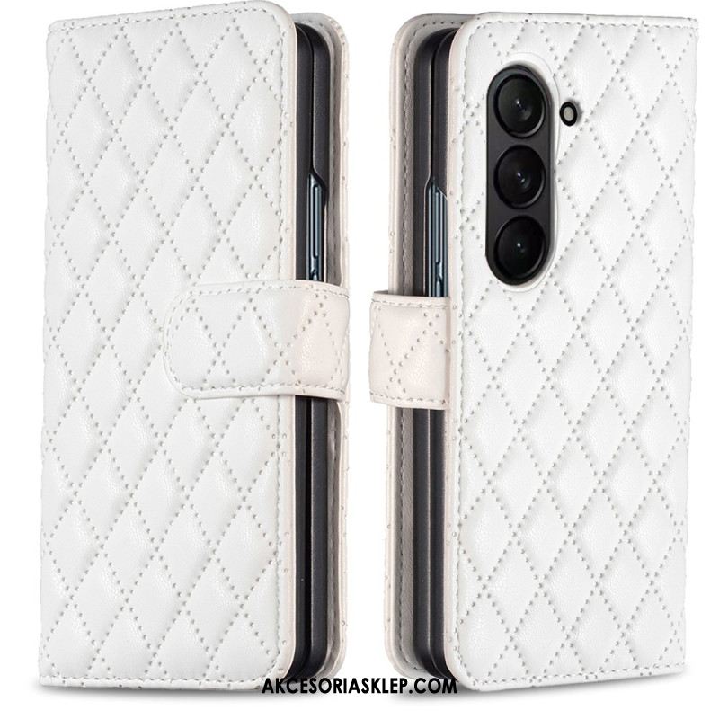 Etui Folio Samsung Galaxy Z Fold 5 Klasyczne Pikowanie