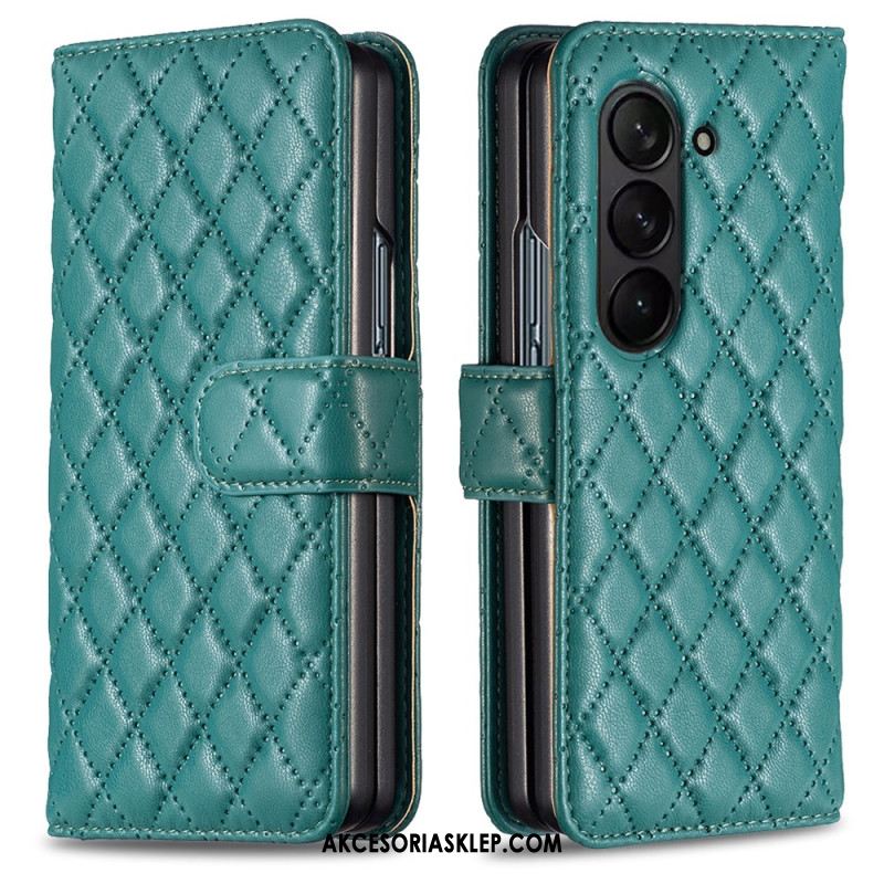 Etui Folio Samsung Galaxy Z Fold 5 Klasyczne Pikowanie