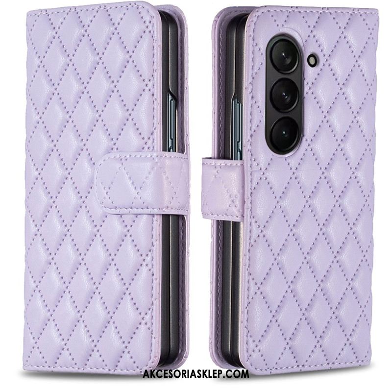 Etui Folio Samsung Galaxy Z Fold 5 Klasyczne Pikowanie