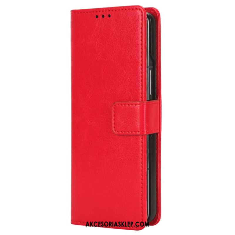 Etui Folio Samsung Galaxy Z Fold 6 Błyszcząca Sztuczna Skóra Etui Ochronne