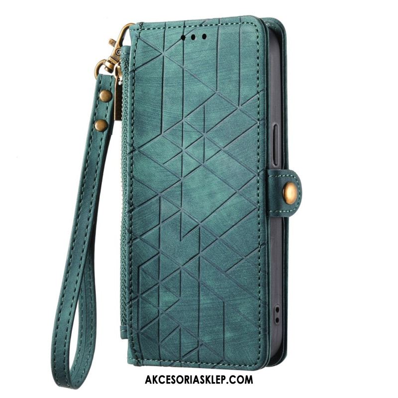 Etui Folio Sony Xperia 1 Vi Portfel Ze Wzorem Geometrycznym Etui Ochronne