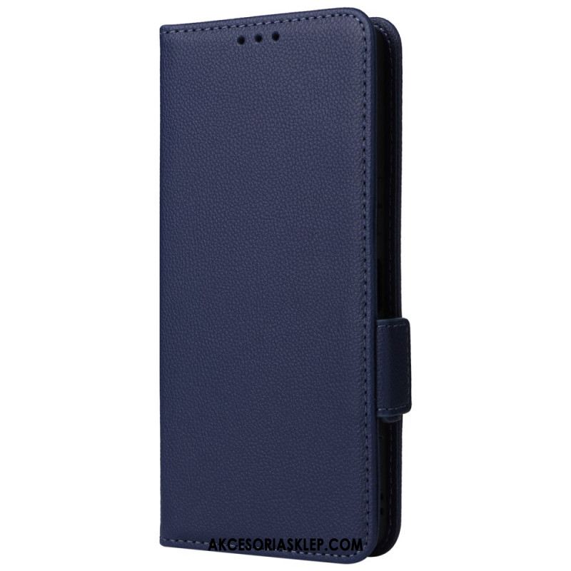 Etui Folio Sony Xperia 1 Vi Sztuczna Skóra Litchi Z Paskiem Etui Ochronne