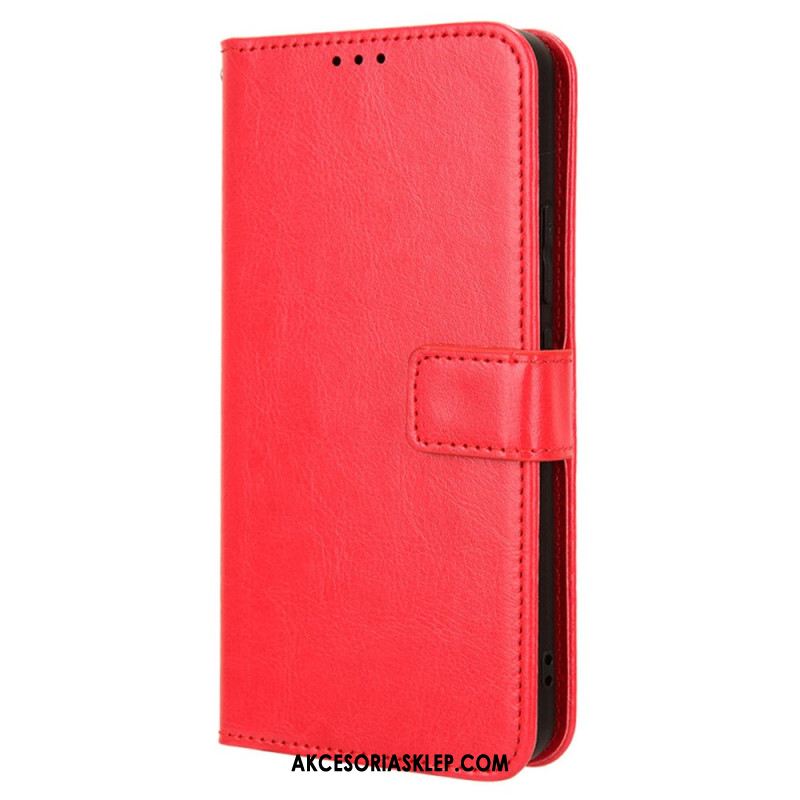 Etui Folio Xiaomi 14 Pro Błyszcząca Sztuczna Skóra Z Paskiem