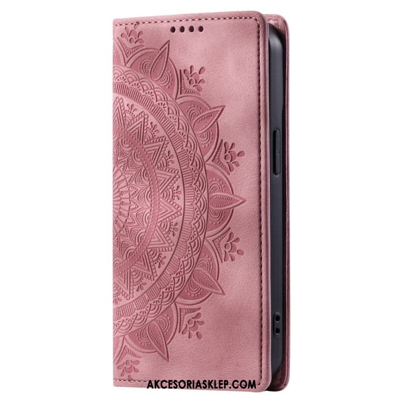 Etui Folio Xiaomi 14 Pro Efekt Zamszu Mandali