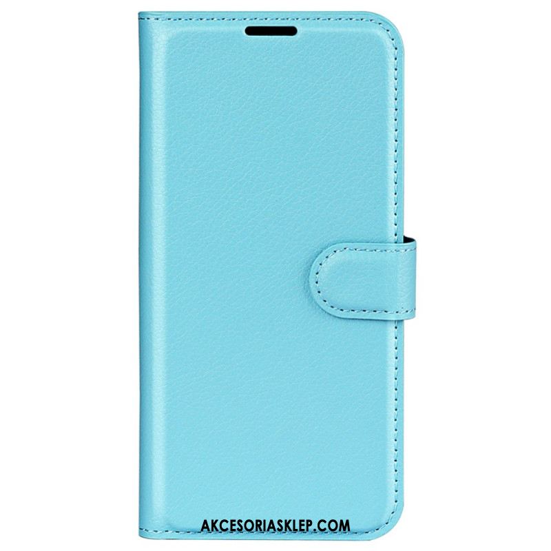 Etui Folio Xiaomi 14 Pro Klasyczna Sztuczna Skóra Litchi