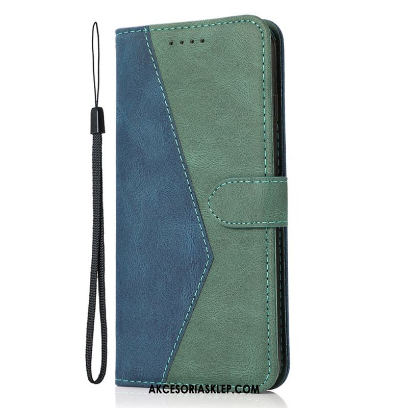 Etui Folio Xiaomi 14t Dwukolorowy Pasek Etui Ochronne