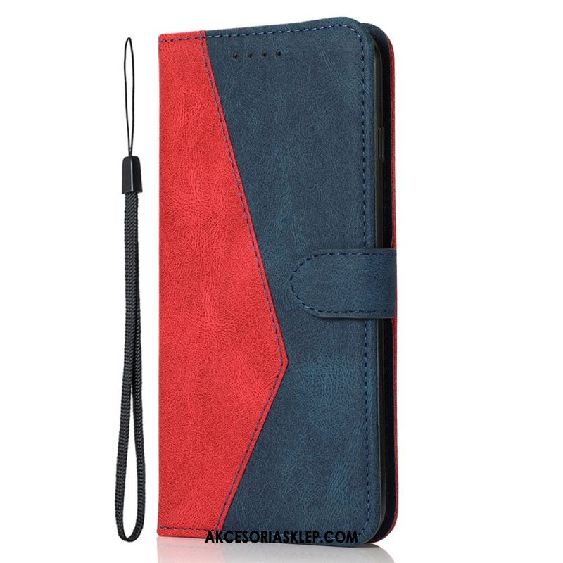 Etui Folio Xiaomi 14t Dwukolorowy Pasek Etui Ochronne