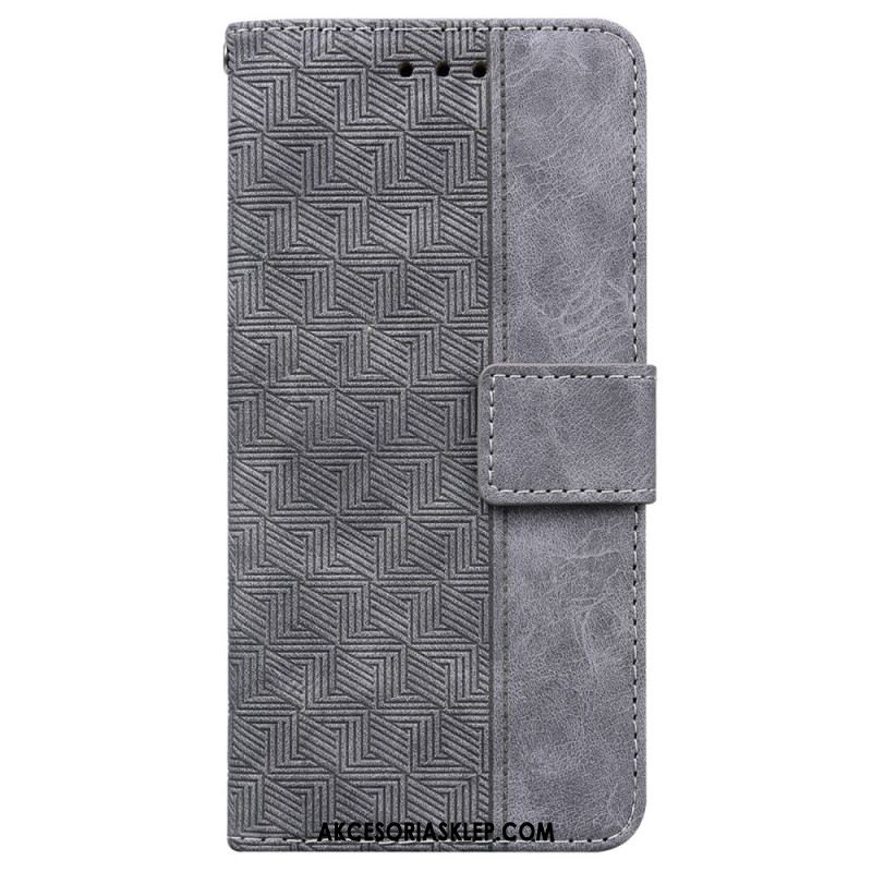 Etui Folio Xiaomi 14t Pro Tkany Wzór Etui Ochronne