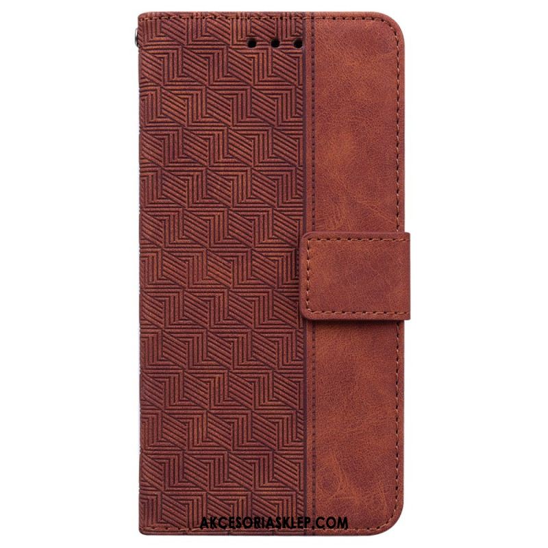 Etui Folio Xiaomi 14t Pro Tkany Wzór Etui Ochronne