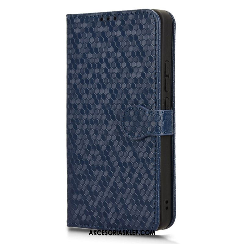 Etui Folio Xiaomi Redmi Note 13 4g Błyszczący Pasek W Kropki