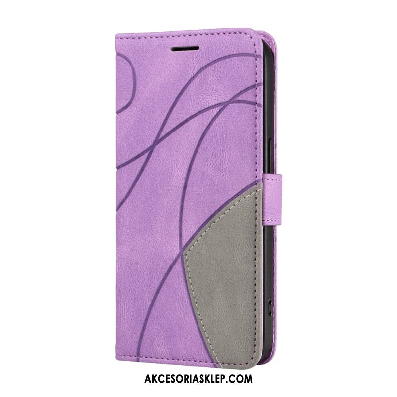 Etui Folio Xiaomi Redmi Note 13 4g Dwukolorowy Zygzak