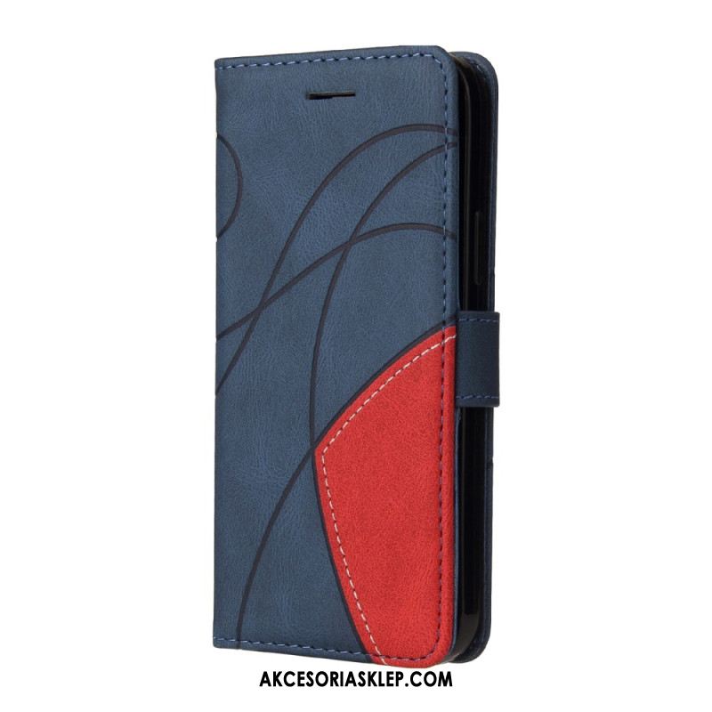 Etui Folio Xiaomi Redmi Note 13 4g Dwukolorowy Zygzak