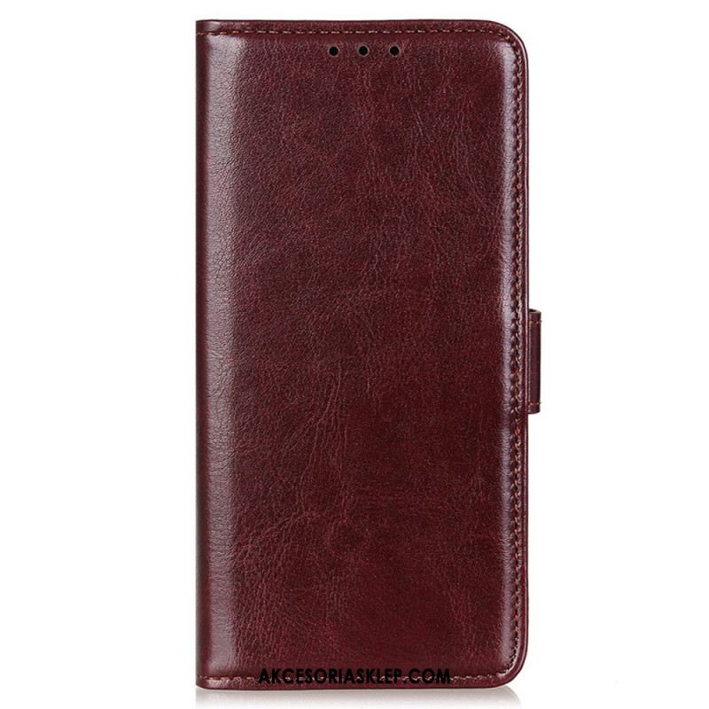 Etui Folio Xiaomi Redmi Note 13 4g Imitacja Skóry Lakierowanej Etui Ochronne